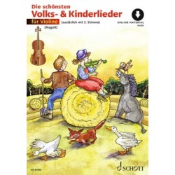 Die schonsten Volks- und Kinderlieder: sehr leicht bearbeitet. 1-2 violins.