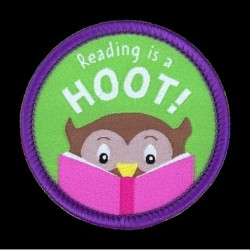 Reading is a Hoot Sew On Patch