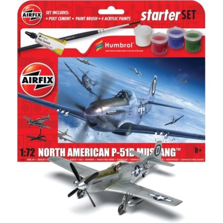 Airfix STARTER SET - NORTH AMERICAN P-51D MUSTG Model Toy