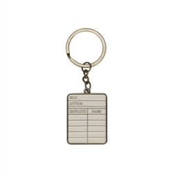Keyring Metal - Pulteney Press (Library card)