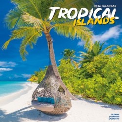 Tropical Islands Calendar 2026  Square Travel Wall Calendar - 16 Month