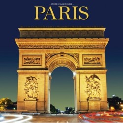 Paris Calendar 2026  Square Travel Wall Calendar - 16 Month