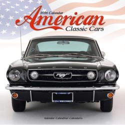 American Classic Cars Calendar 2026  Square Car Wall Calendar - 16 Month