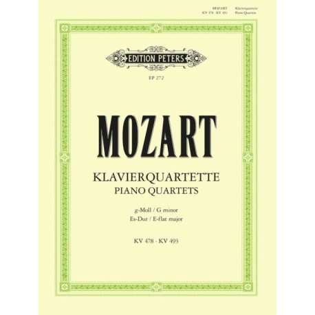 Piano Quartets in G minor K478, E flat K493