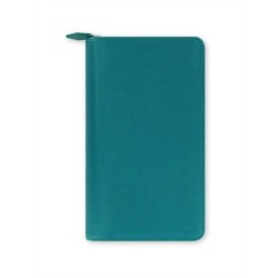 Personal Compact Zip Saffiano Zip Aquamarine Organiser