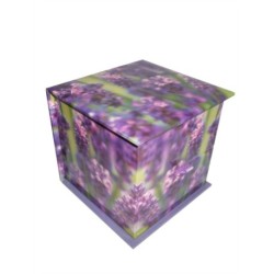 Memo Block: Lavender: High-quality block of notepapers in a presentation cube box with built-in drawer