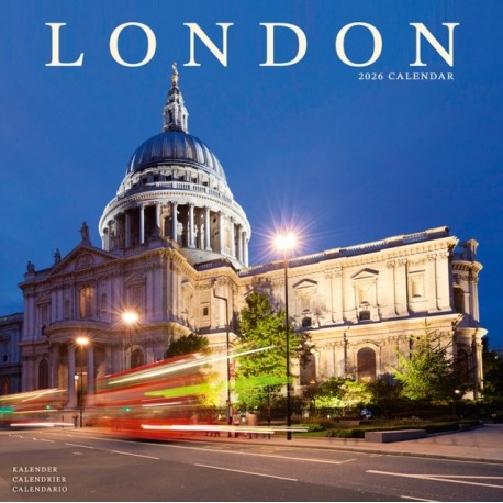 London Calendar 2026  Square Travel Wall Calendar - 16 Month