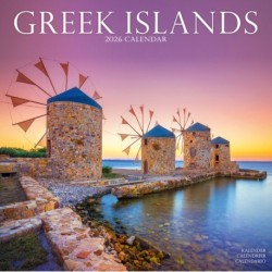 Greek Islands Calendar 2026  Square Travel Wall Calendar - 16 Month