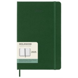 Moleskine 2025 12-Month Weekly Large Hardcover Notebook: Myrtle Green: Myrtle Green