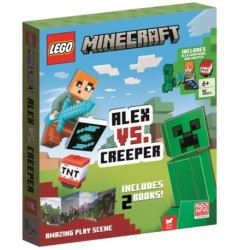 LEGO® Minecraft®: Alex vs. Creeper (with Alex minifigure, Creeper minibuild, LEGO pieces, 2 books and fold-out play scene)