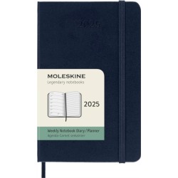 Moleskine 2025 12-Month Weekly Pocket Hardcover Notebook: Sapphire Blue: Sapphire Blue