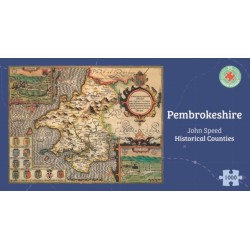 Pembrokeshire Historical 1610 Map 1000 Piece Puzzle