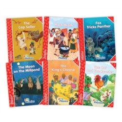 Jolly Phonics Folktales Red Readers (Level 1) Complete Set (1-6): in Precursive Letters (British English edition)