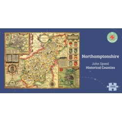 Northamptonshire Historical 1610 Map 1000 Piece Puzzle