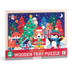 Christmas 12 Piece Wooden Tray Puzzle