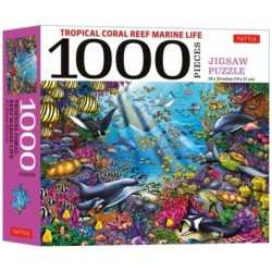 Tropical Coral Reef Marine Life - 1000 Piece Jigsaw Puzzle: Finished Size 29 in X 20 inch (74 x 51 cm)