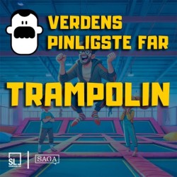Verdens Pinligste Far hopper på trampolin