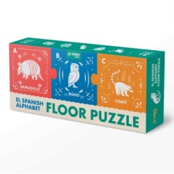 El Spanish Alphabet Jumbo Floor Puzzle: Papel-Picado Inspired 27-Piece ABC Jigsaw Puzzle