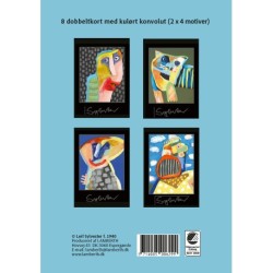 Gaveæske m. 8 dobbeltkort - Leif Sylvester