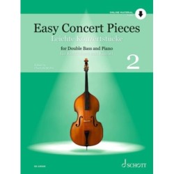 Easy Concert Pieces: 24 Easy Pieces from 5 Centuries using half to 3rd Position. Vol. 2. double bass and piano.
