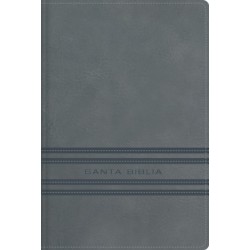 NBLA, Santa Biblia, Edicion versificada, Tamano bolsillo, Leathersoft, Gris, Palabras de Jesus en rojo, Comfort Print