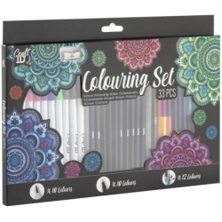 Farvesæt med 33 dele