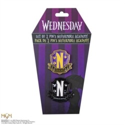 Wednesday Set Of 2 Pin Badge-Nevermore Academy