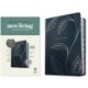 NLT Personal Size Giant Print Bible, Filament Enabled (LeatherLike, Navy Vines, Indexed, Red Letter)