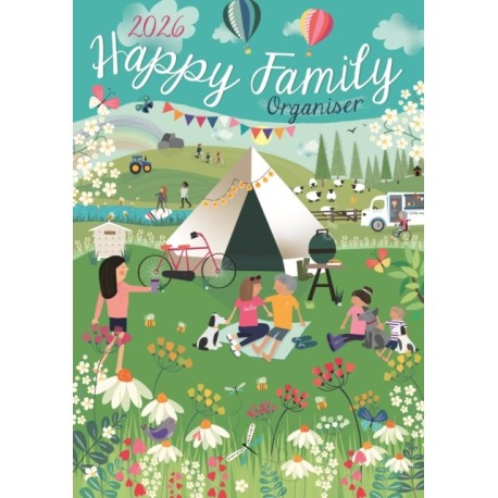 Happy Family Planner A3 Calendar 2026