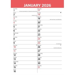 Red Black Large Engagement Planner A3 Ca