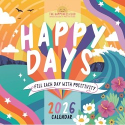 Happiness Club Square Wall Calendar 2026
