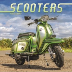Scooters Square Wall Calendar 2026