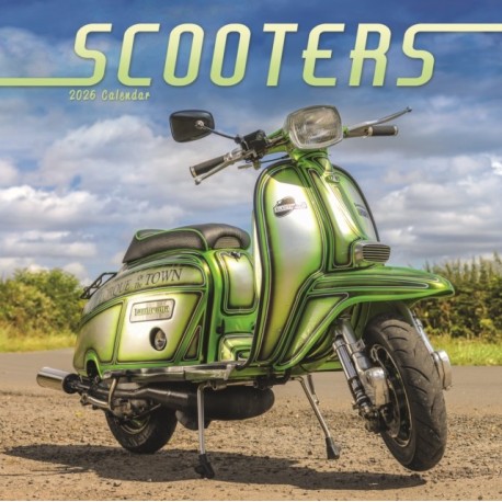 Scooters Square Wall Calendar 2026