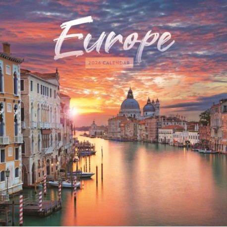 Europe Square Wall Calendar 2026