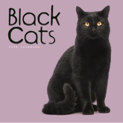 Black Cats Square Wall Calendar 2026