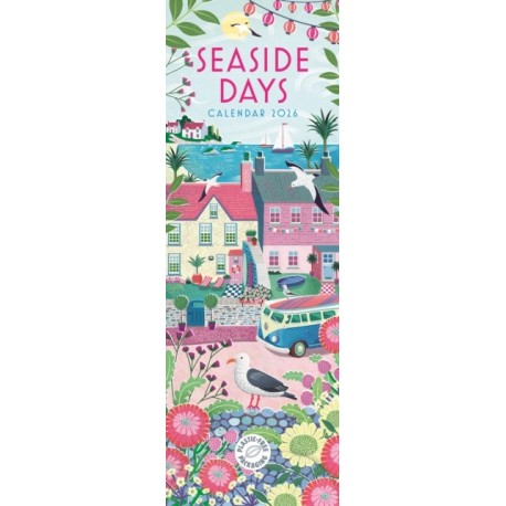 Seaside Days Slim Calendar 2026