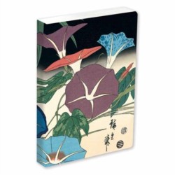 Journal Morning Glories & Cricket, Hiroshige Lined Paperback: Blank Lined 144 Page A5 Notebook