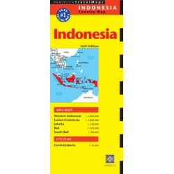 Indonesia Travel Map Sixth Edition
