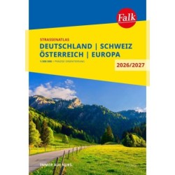 Deutschland, Schweiz, Österreich, Falk Strassenatlas 2026/2027