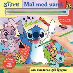 Mal med vand - Disney - Stitch: bog med pensel - farvelæg igen og igen