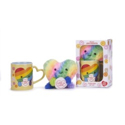 Love Hearts Rainbow Heart Mug And Plush Set