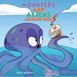 Monsters and Aliens Coloring Book: For Kids Ages 4-8