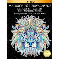 Malbuch Fur Erwachsene Designs Entlasten Tiere, Mandalas, Blumen, Paisleymuster,