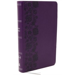 NKJV Giant Print End-of-Verse Reference Bible, Purple Leathersoft, Red Letter, Comfort Print: Holy Bible