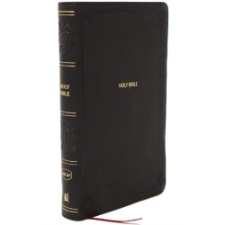 NKJV Giant Print End-of-Verse Reference Bible, Black Leathersoft, Red Letter, Comfort Print (Thumb Indexed): Holy Bible