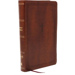 KJV Giant Print End-of-Verse Reference Bible, Brown Leathersoft, Red Letter, Comfort Print