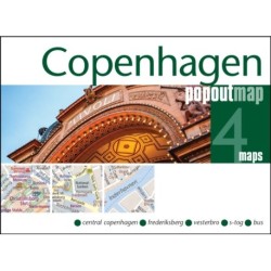 Copenhagen PopOut Map - pocket size, pop up map of Copenhagen city centre