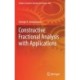 Constructive Fractional Analysis with Applications