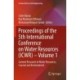 Proceedings of the 5th International Conference on Water Resources (ICWR) – Volume 1: Current Research in Water Resources, Coastal and Environment