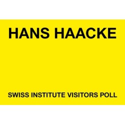 Hans Haacke: Swiss Institute Visitors Poll